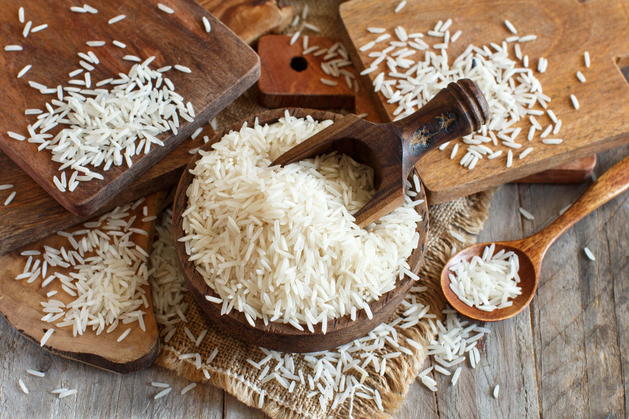 basmati rice ready to make into Rice Protein